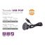 Tomada USB/TIPO C de embutir preta (18 unidades)
